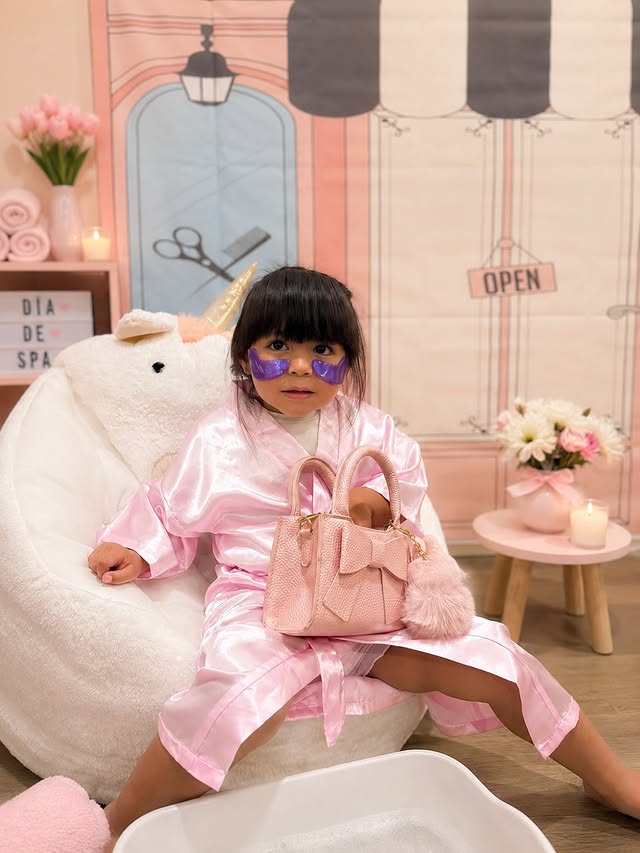 A child enjoying dress-up spa day at PioPio
